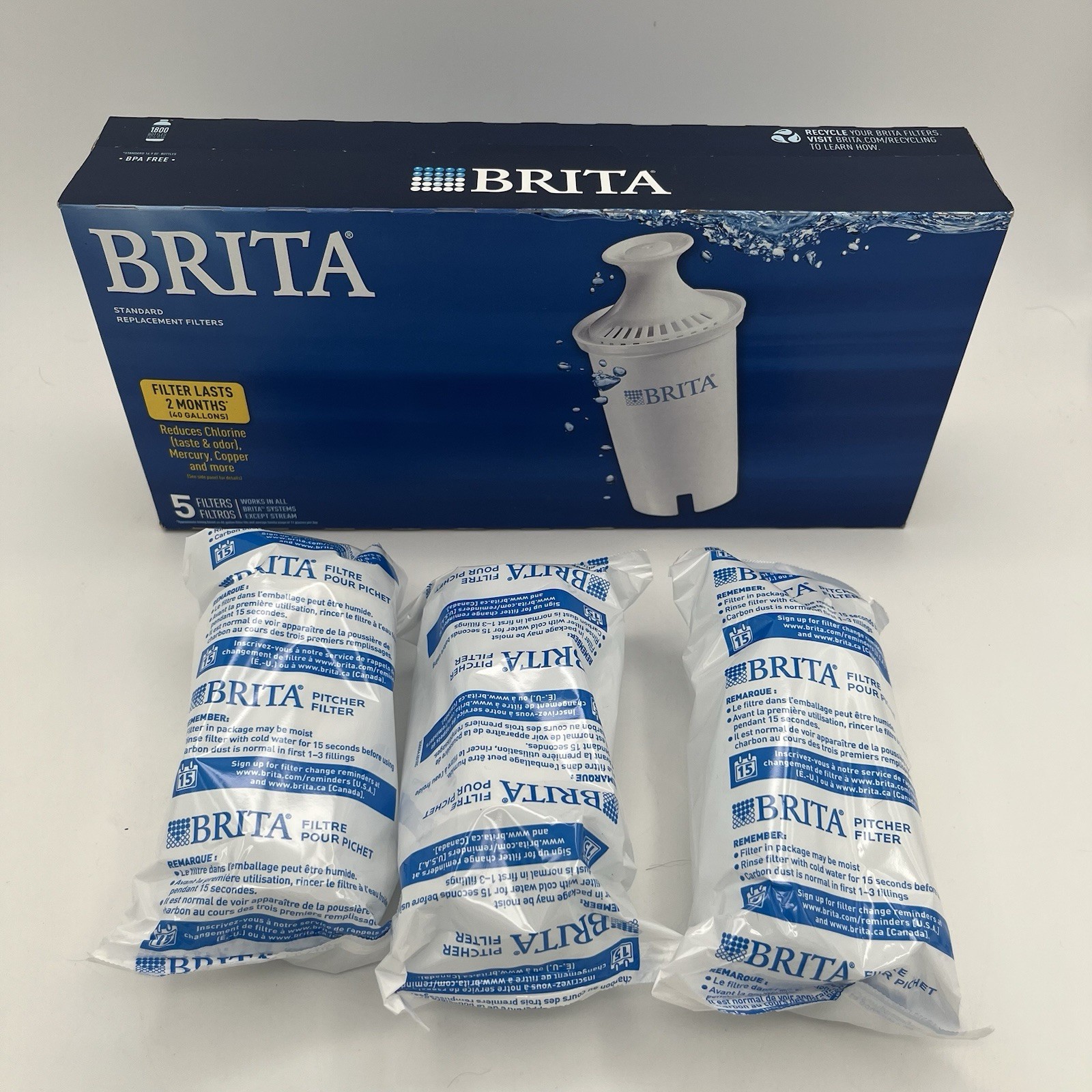 Brita 987554 Pitcher Replacement Filters – 10 Pack 2 Missing Open Box