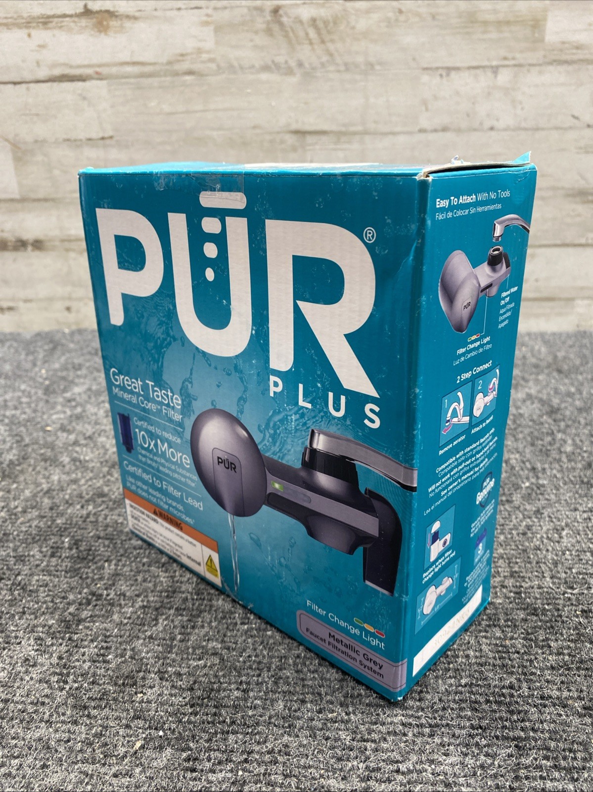 PUR PLUS Faucet Filtration System – Metallic Gray (PFM350V)