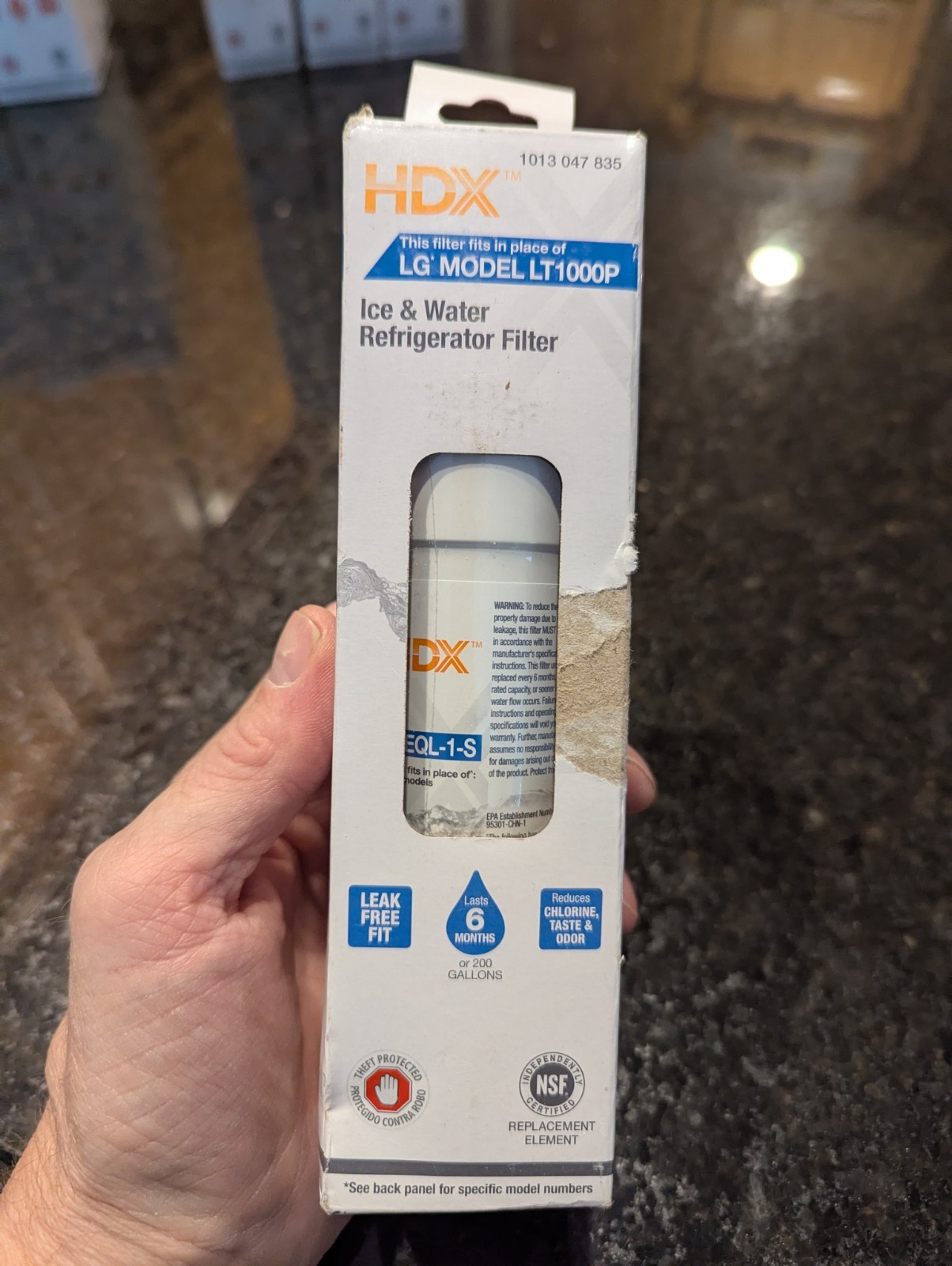 HDX EQL-1-S Standard Refrigerator Water Filter Replacement For LG LT1000P (2…