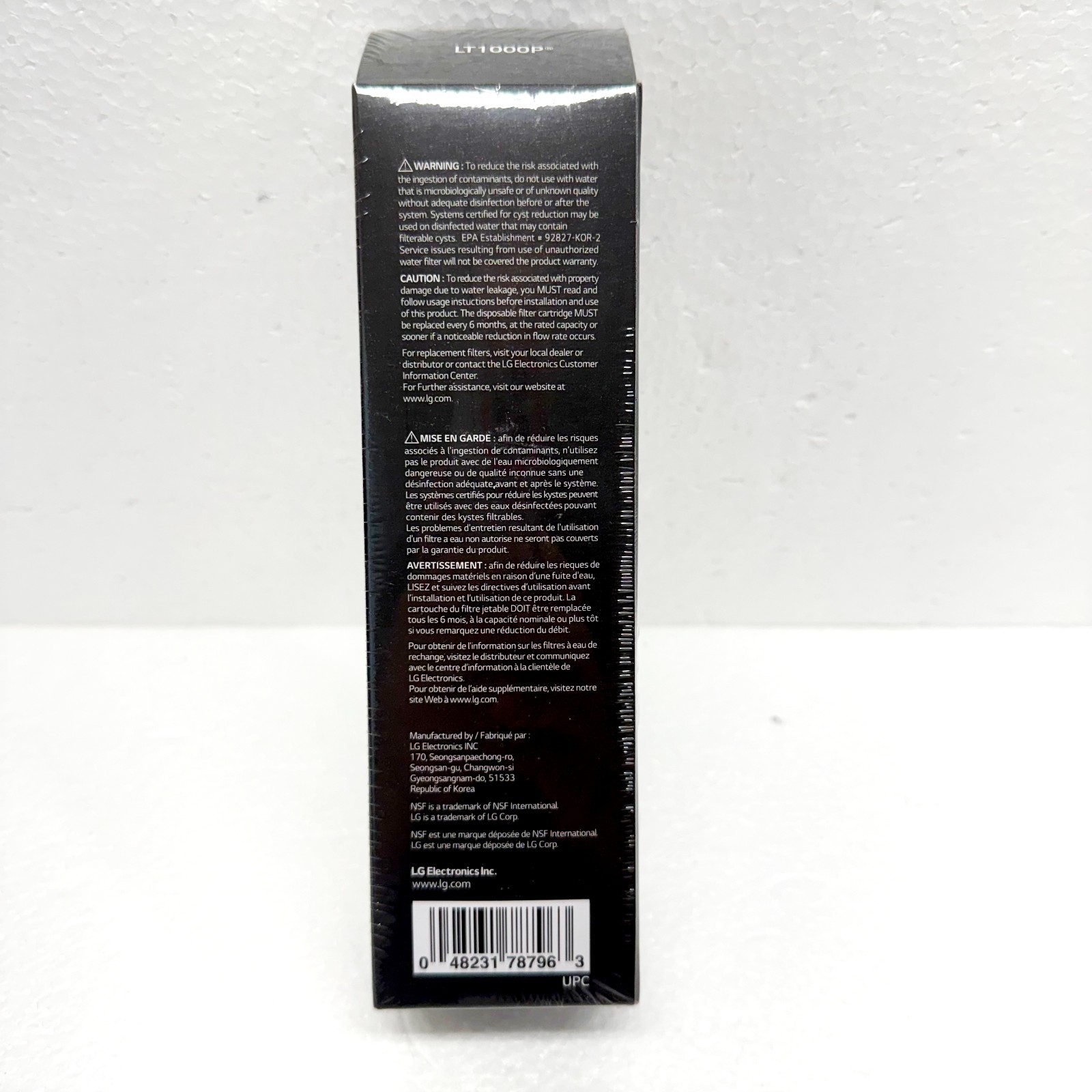 Genuine LG LT1000P Refrigerator Water Filter & LT120F Fresh Air Filter Combo OEM