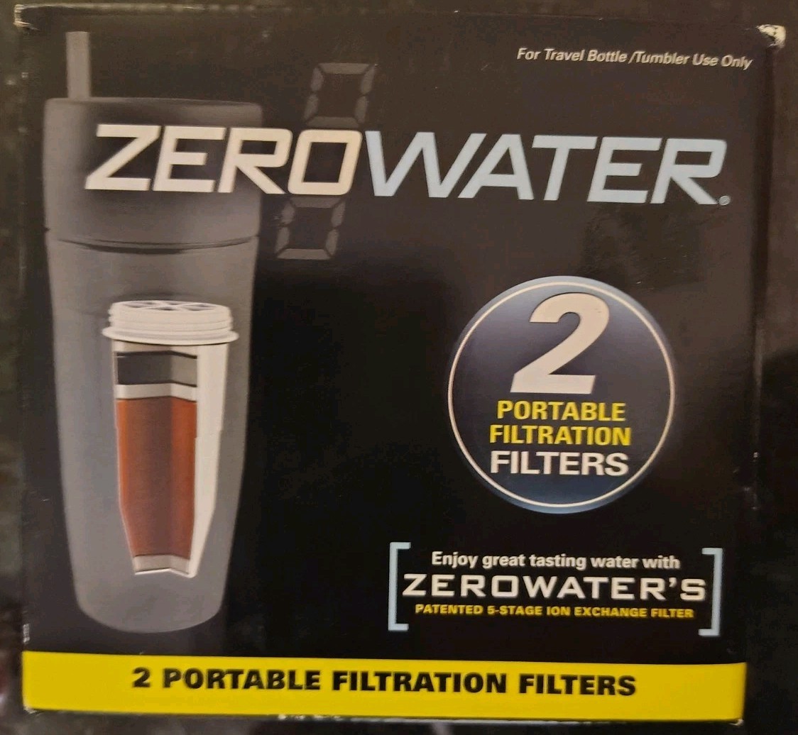 ZeroWater 2 Pack Sealed Portable Filtration Filters 5-Stage Ion Exchange ZR-230