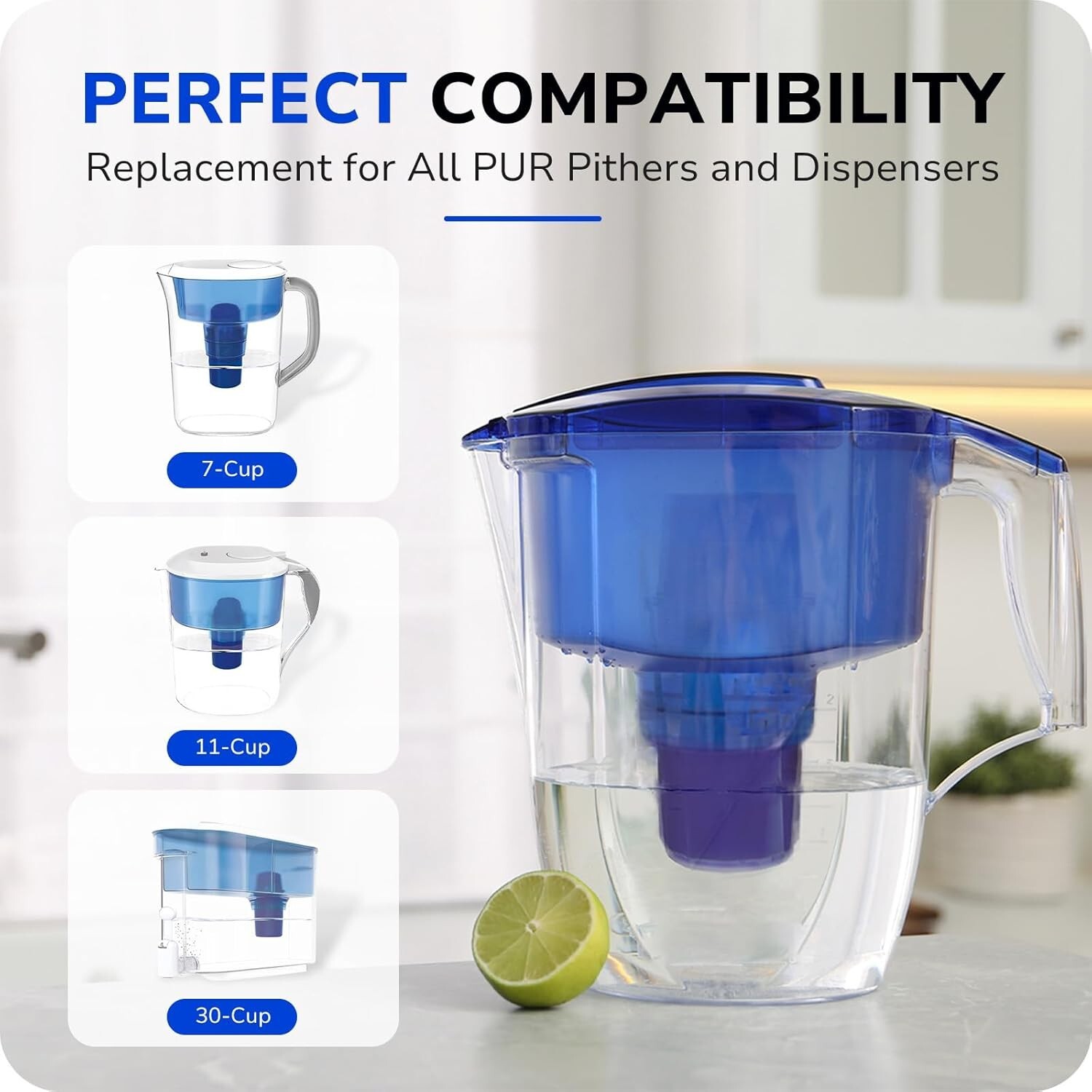 CRF-950Z PPF900Z PPT700W Pitchers and Dispensers Water Filter Replacement, 4Pack