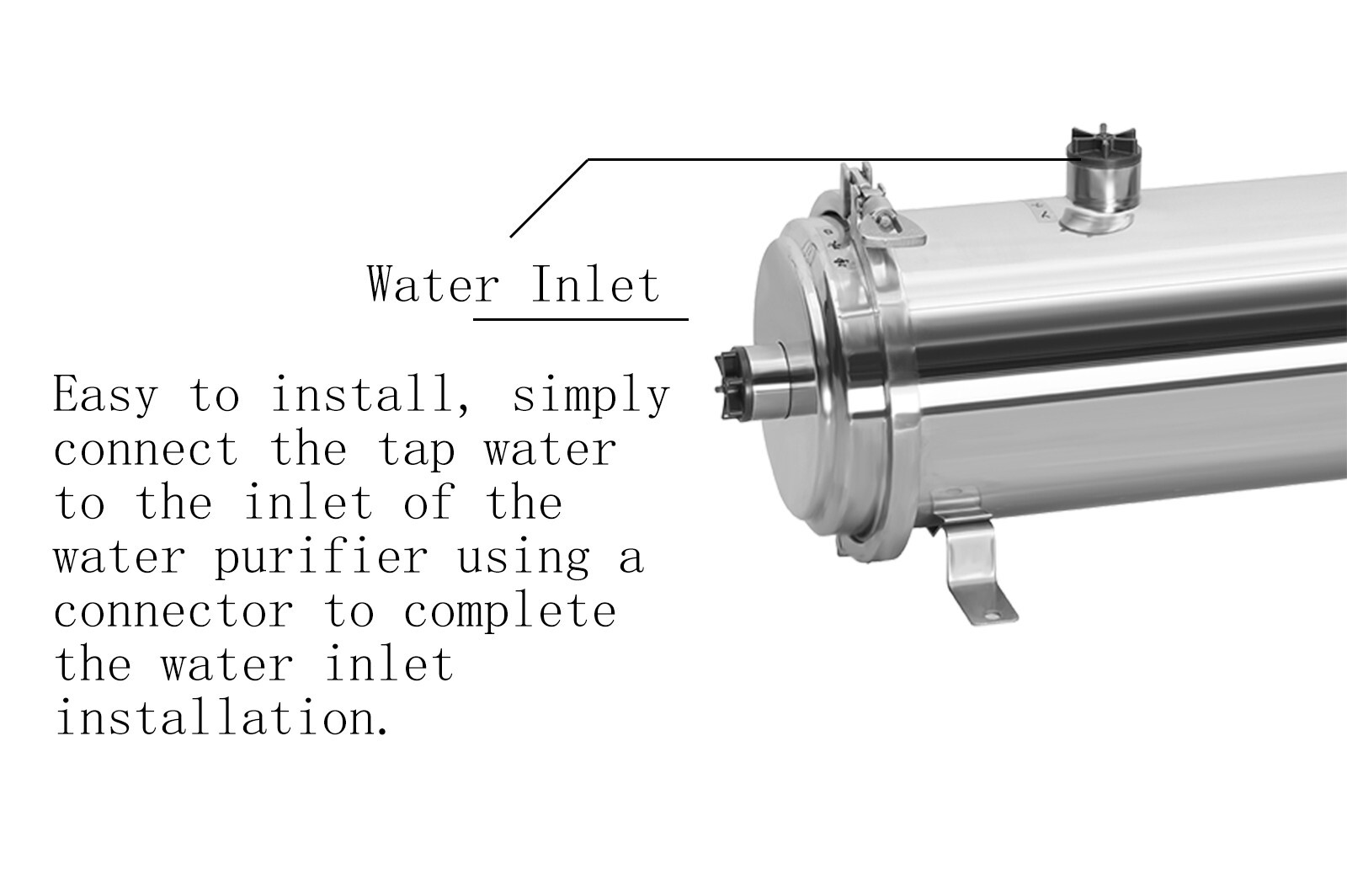 PVDF Ultrafiltration Membrane Filter 304 Stainless Steel Housing 0.01μm 8000L/h