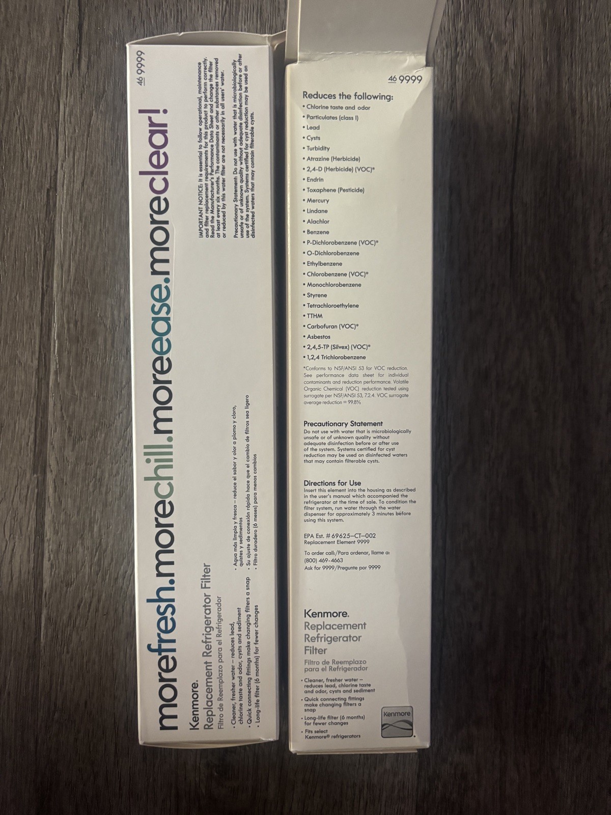 2 PACK Kenmore 9999 Replacement Refrigerator Water Filter 46-9999 New, USA