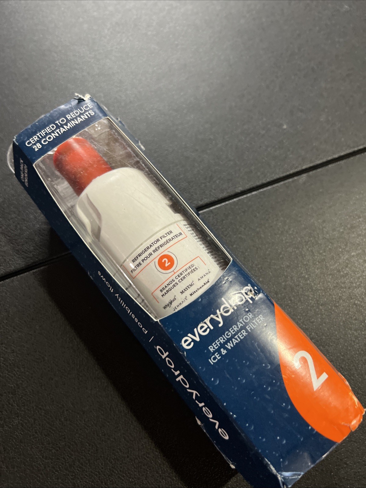 EveryDrop 2 Ice And Water Refrigerator Water Filter ΕDR2RXD1 White Orange New