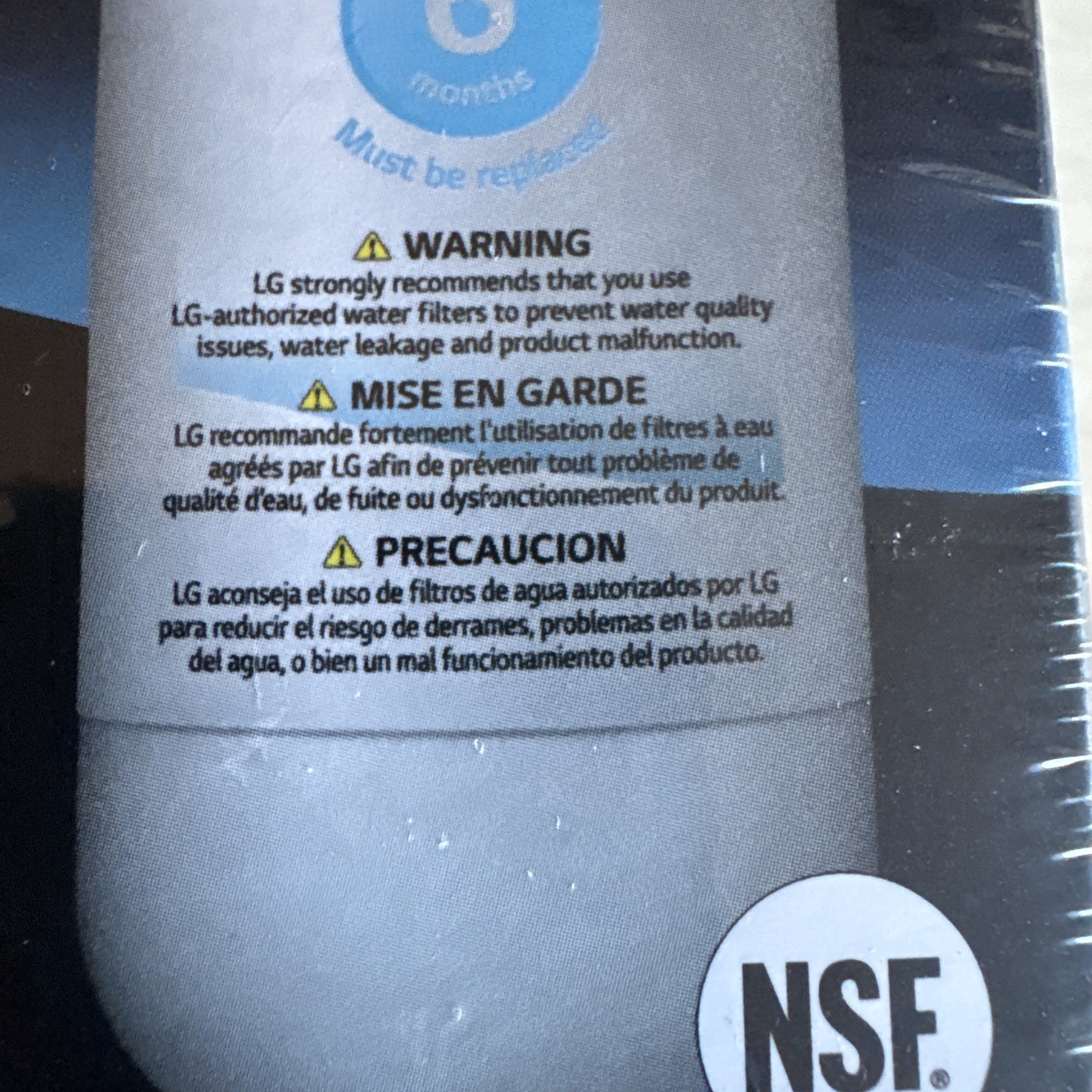 LG LT1000P 6 Month Refrigerator Replacement Water Filter NSF42 NSF53 NSF401