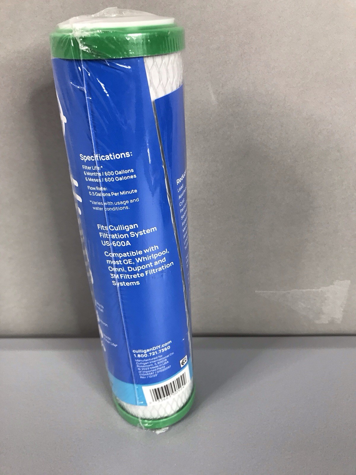 Culligan RC-EZ-1 Replacement Water Filter Cartridge 0.5 Micron US-600A New