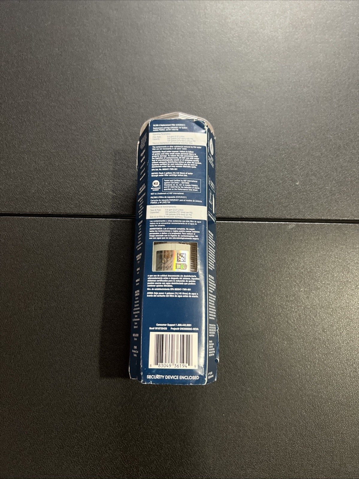 EveryDrop 2 Ice And Water Refrigerator Water Filter ΕDR2RXD1 White Orange New