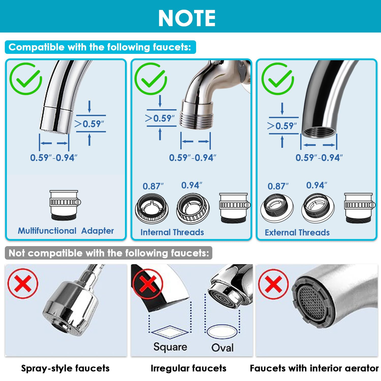 Faucet Water Filter for Sink, T1 Rapid Flow – 400 Gallons Faucet Mount Water Fil
