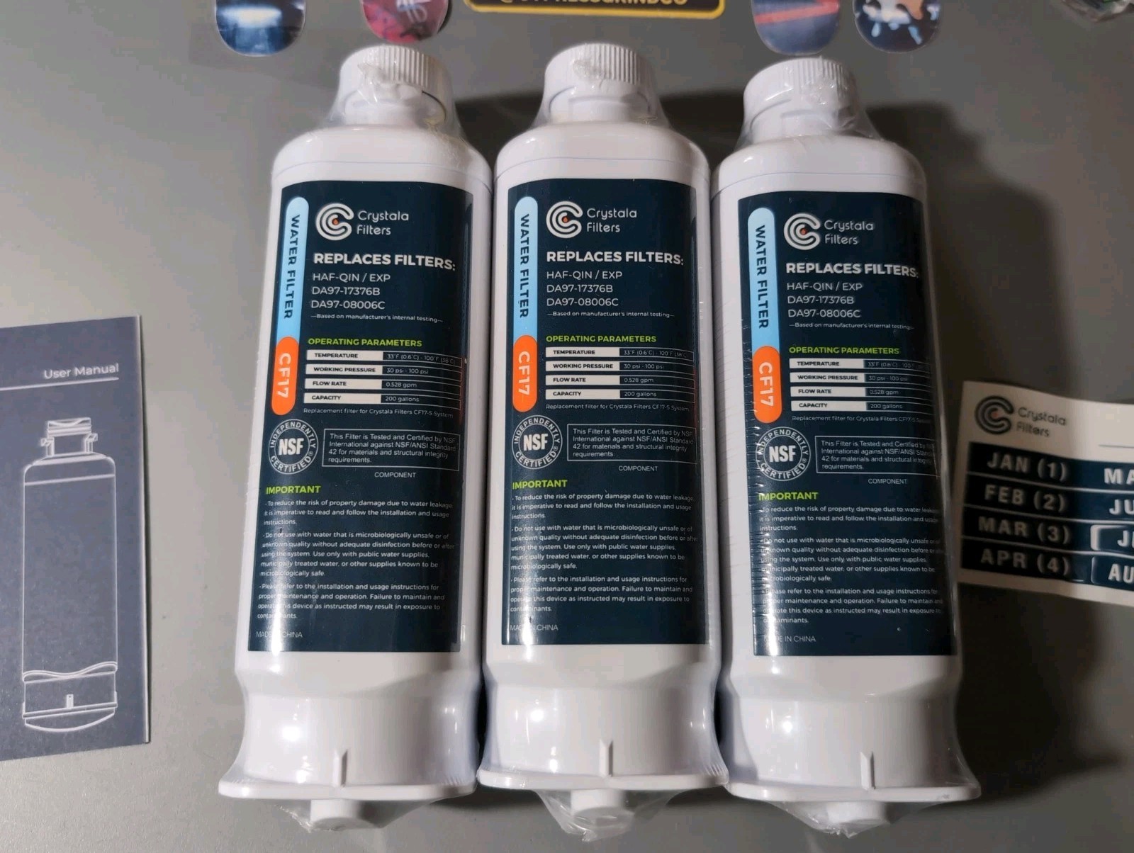 Samsung HAF-QIN Refrigerator Water Filter DA97-17376B CF17 3 Pack