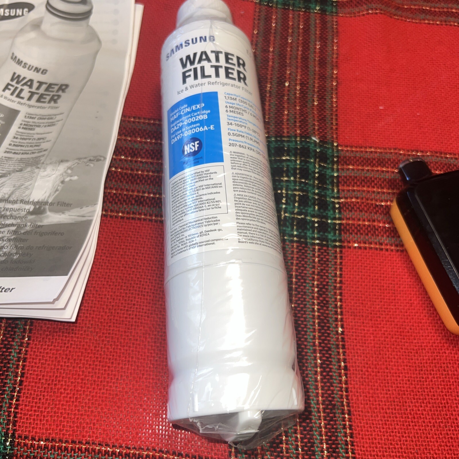 New Samsung Genuine DA29-00020B HAF-CIN/EXP Fridge Ice & Water Filter FREE SHIP
