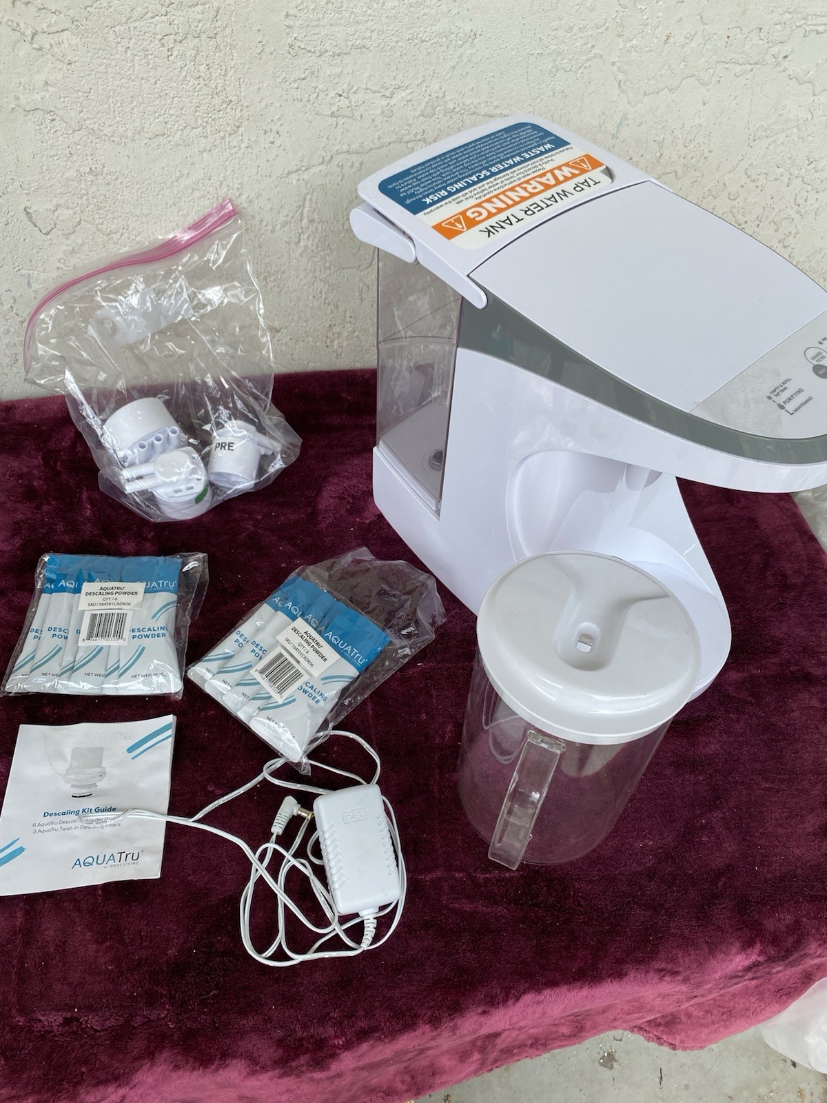 AQUATRU Carafe Countertop 4-Stage Reverse Osmosis Water Purifier System AT100