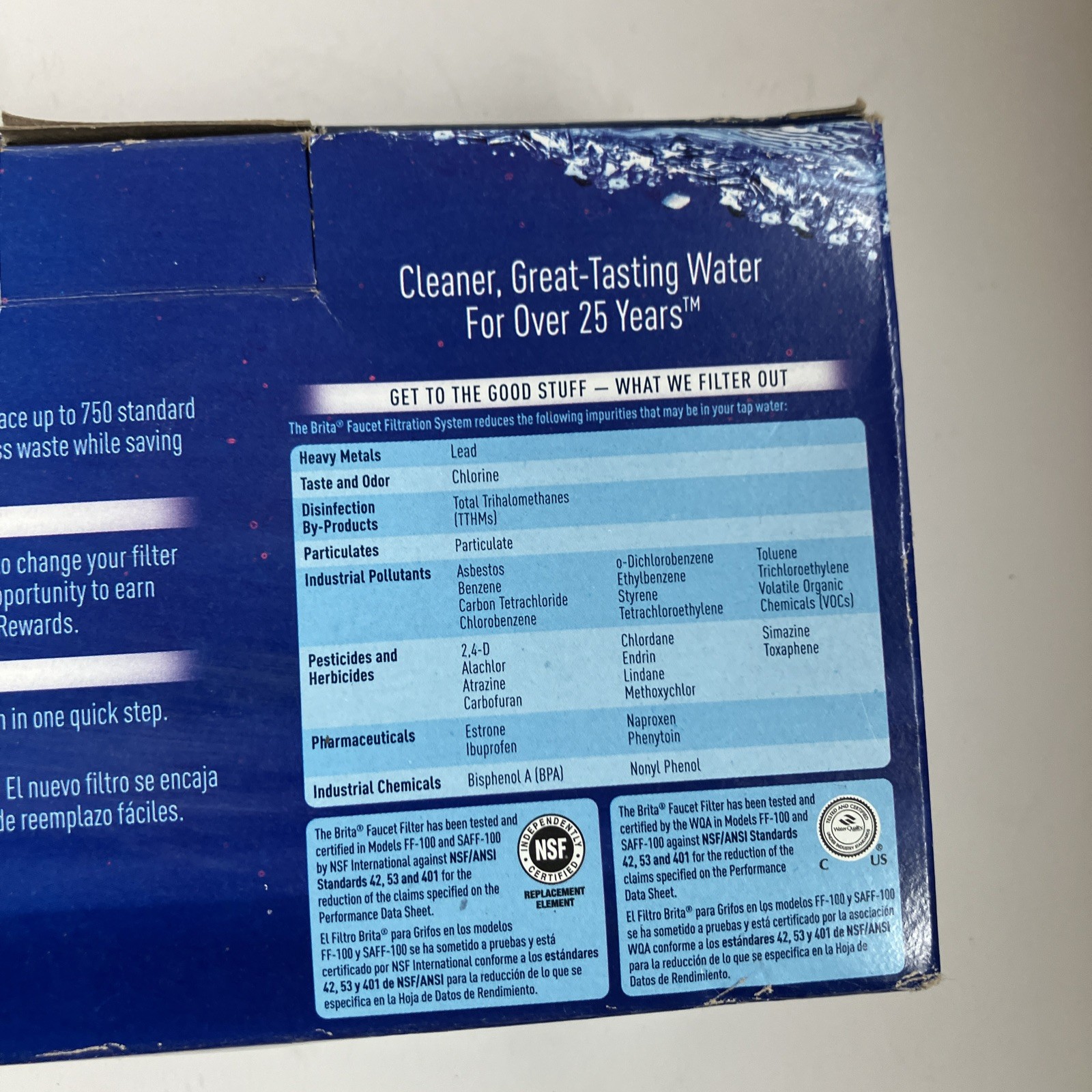 Brita Elite Faucet Replacement Filters 3 Pack Chrome FR-200 Removes 99% Lead