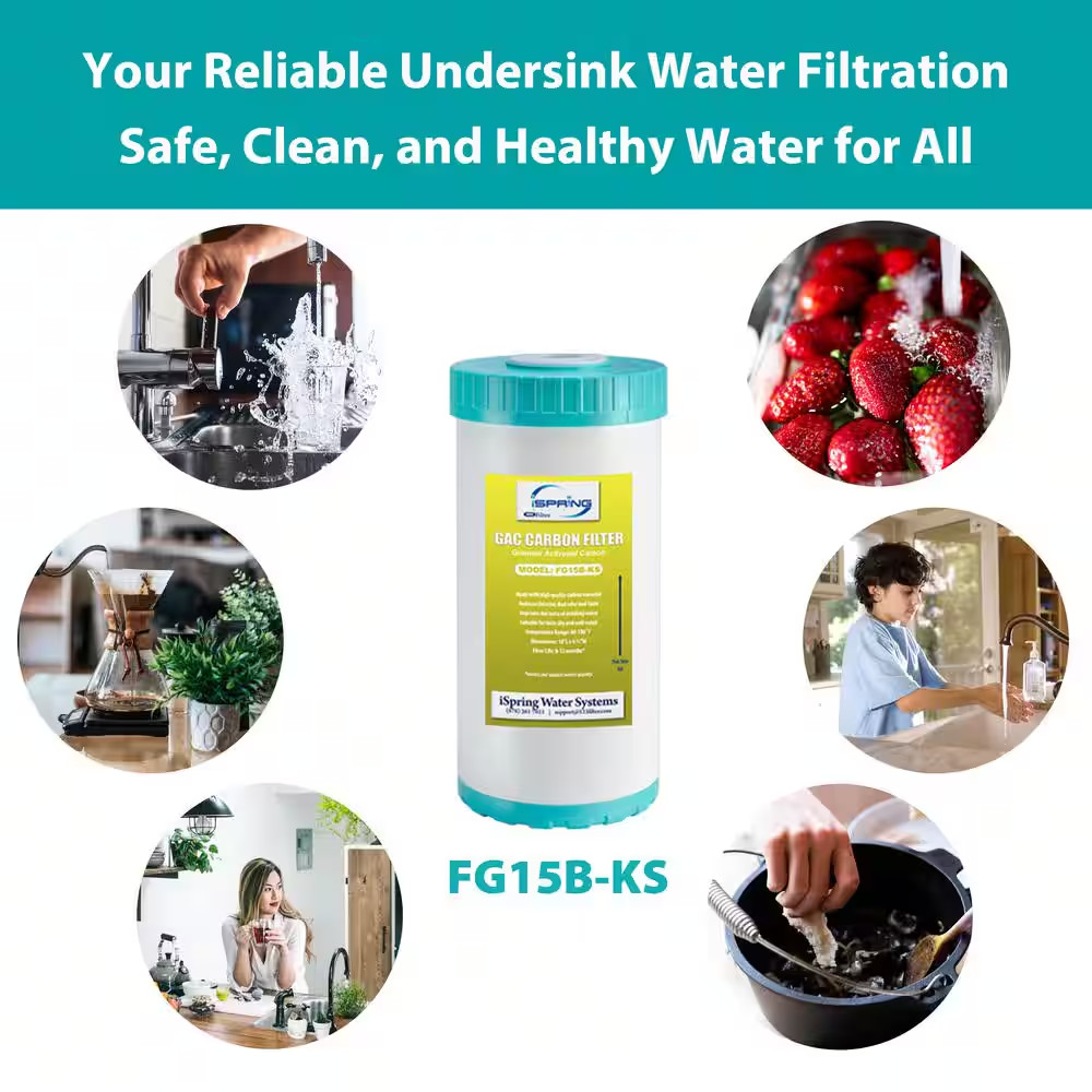 10 In. X 4.5 In. Premium GAC and KDF Carbon Filter Replacement Water Filter Cart