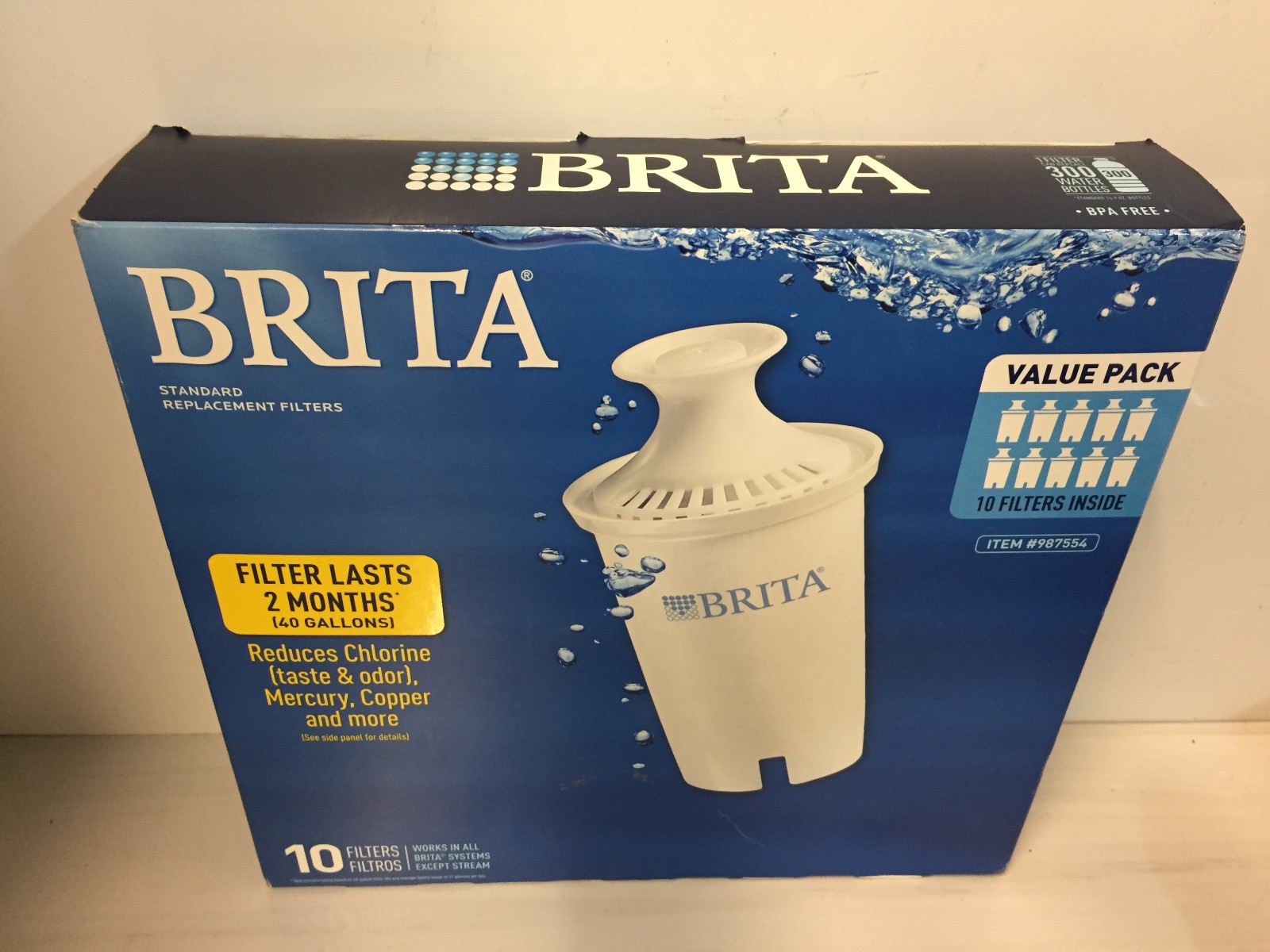 Brita Standard Replacement Water Filters 10 Pack Value Pack Model OB03