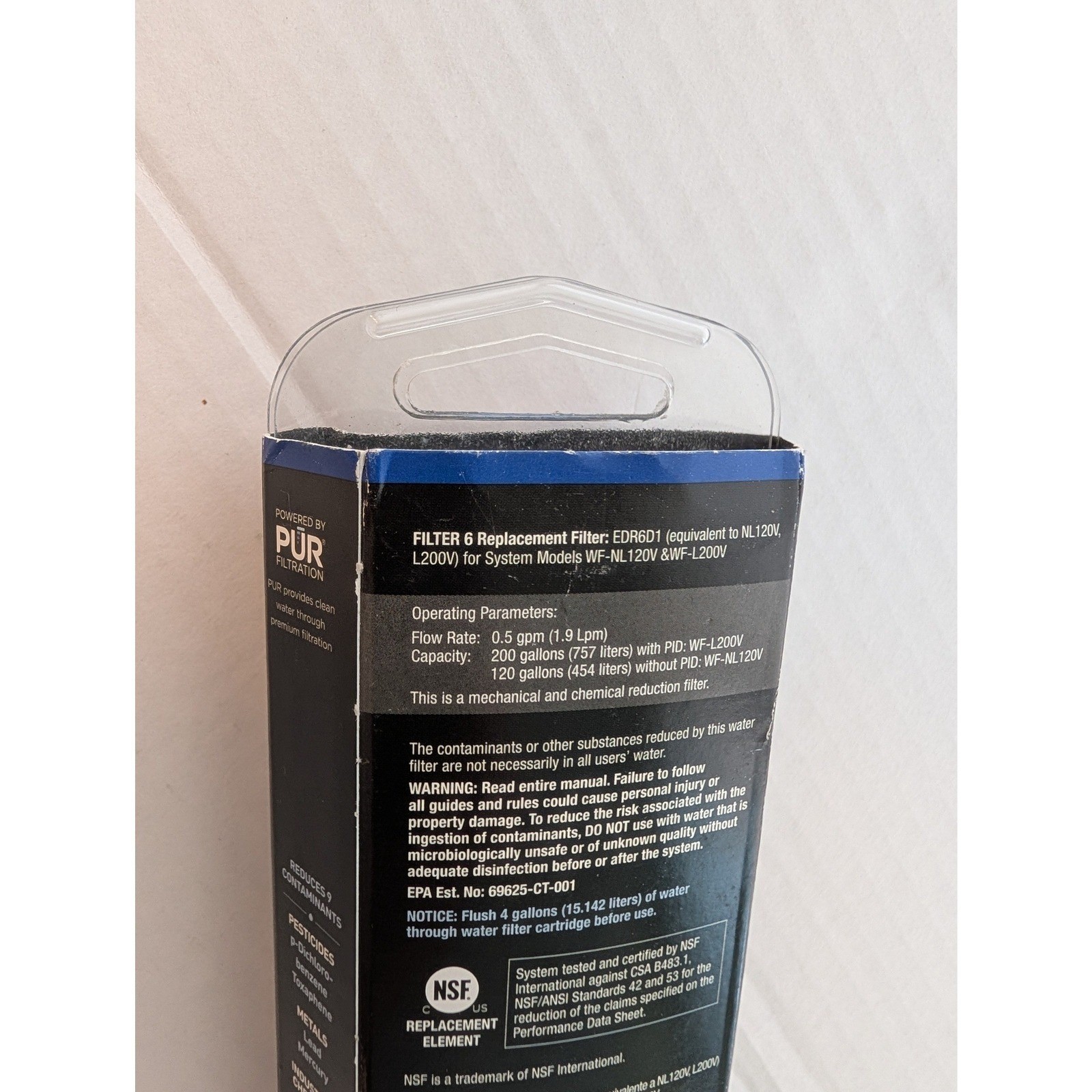 Every Drop Refrigerator Water Filter 6 White EDR6D1 PUR Filtration New Unopened