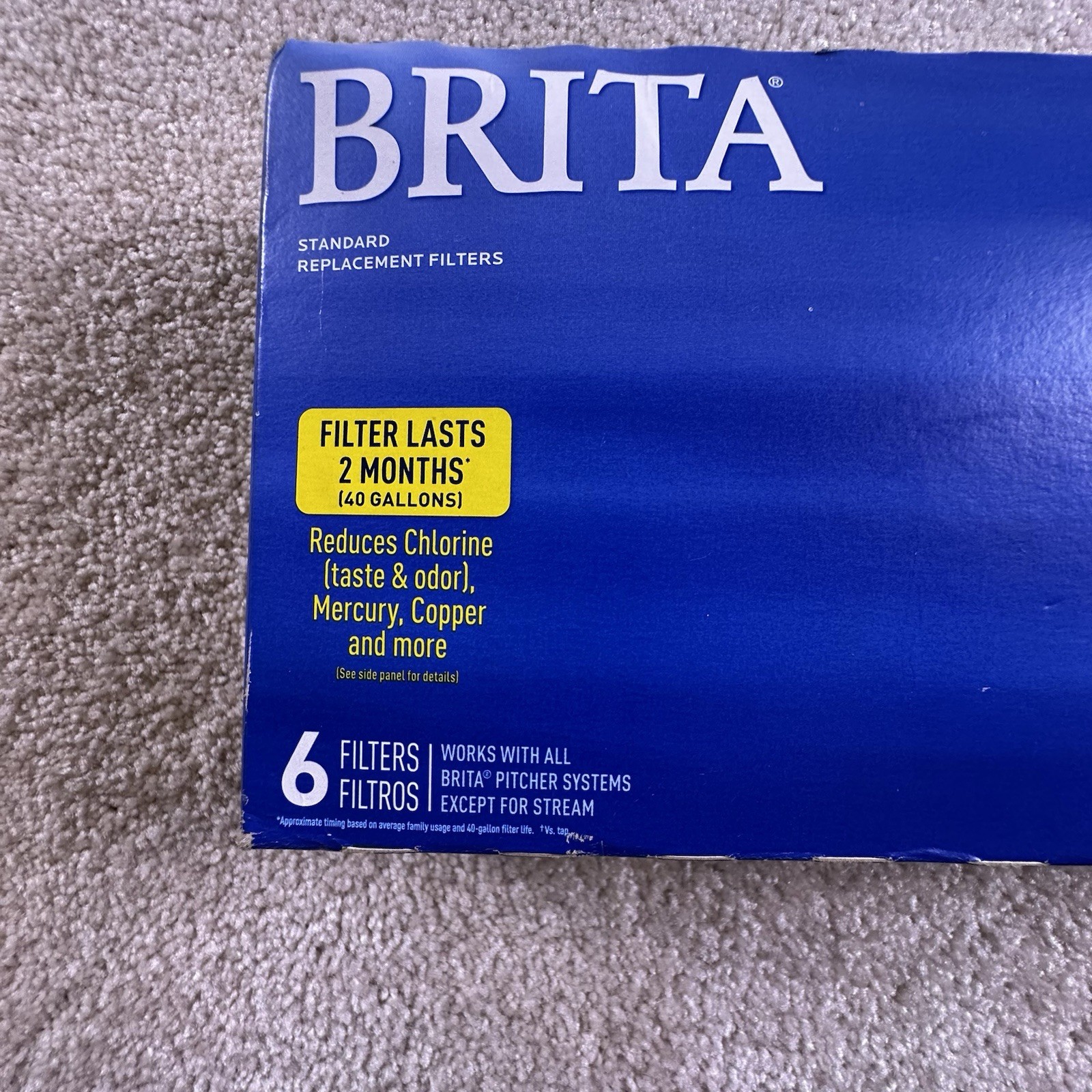 Brita Standard Water Filter Replacement Filters for Pitchers and Dispensers 6 PK