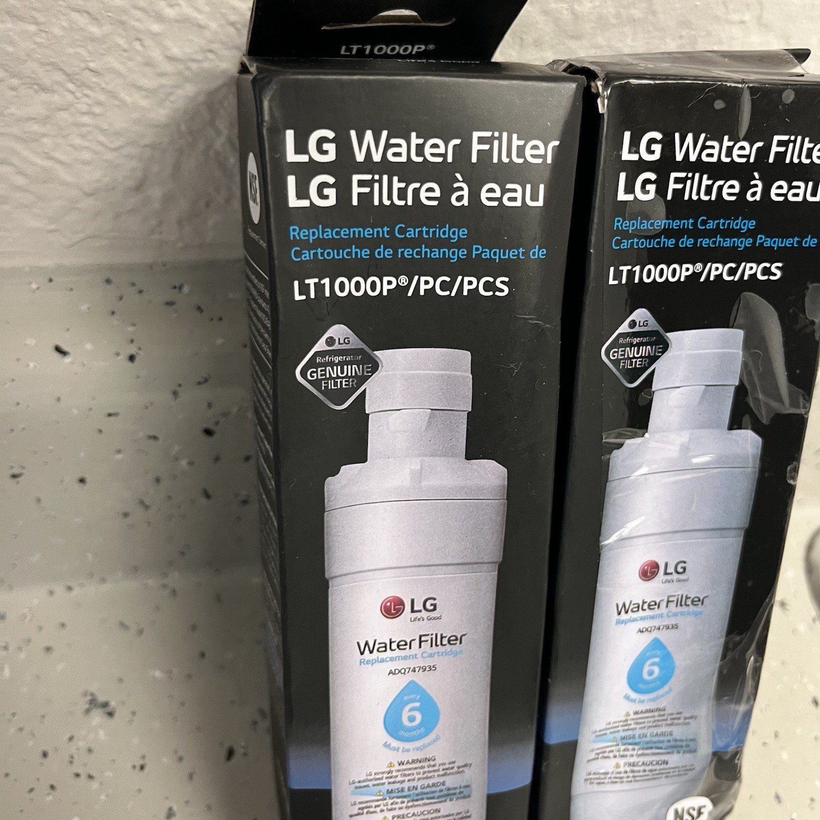 Replacement Water Filters For LG LT1000P/PC/PCS New Lot Of 2 Boxes