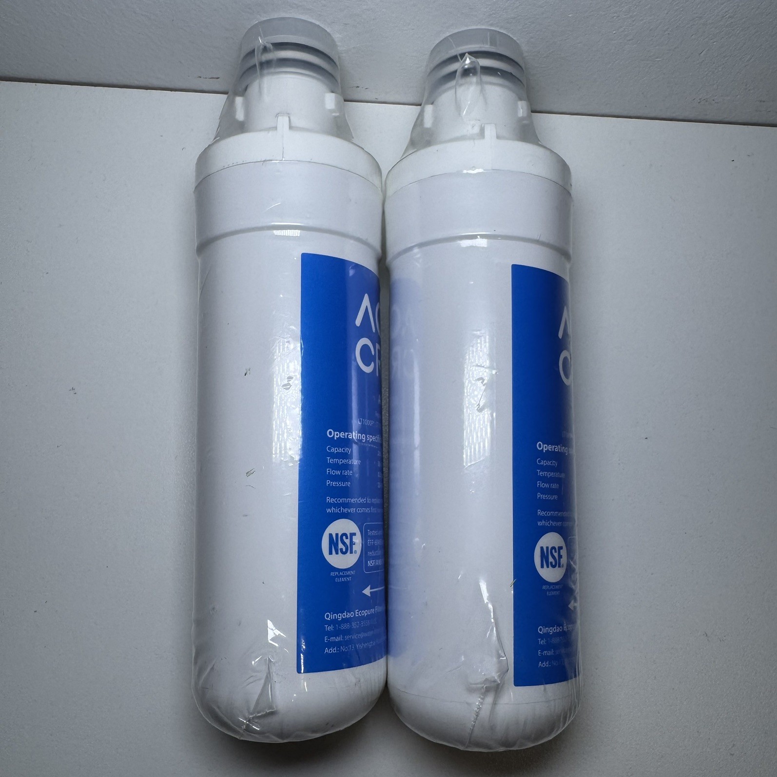 2 Aqua Crest AQF-FF46 Water Filter for LG LT1000P LT1000PC LT1000PCS MDJ64844601