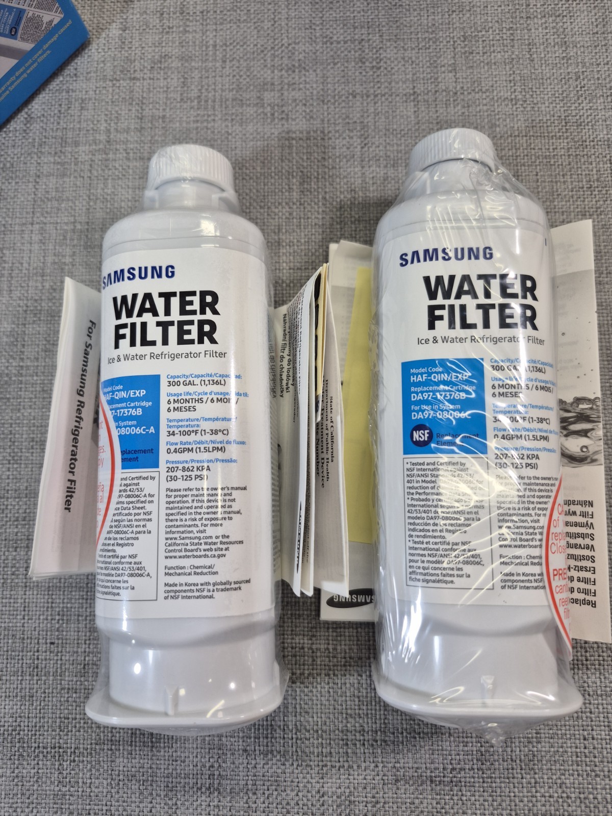 (2-Packs) Genuine Samsung HAF-QIN/EXP Ice Water Filter Refrigerator DA97-17376B