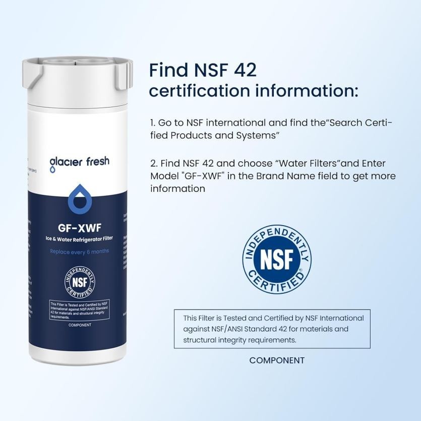 GLACIER FRESH XWF Replacement for GE XWF Refrigerator Water Filter 3 Pack