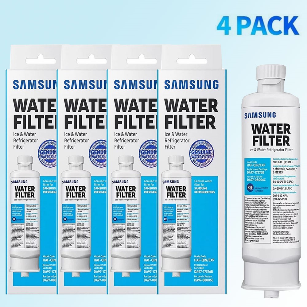 4PACK Genuine Samsung DA97-17376B HAF-QIN/EXP REFRIGERATOR Water Filter US Stock