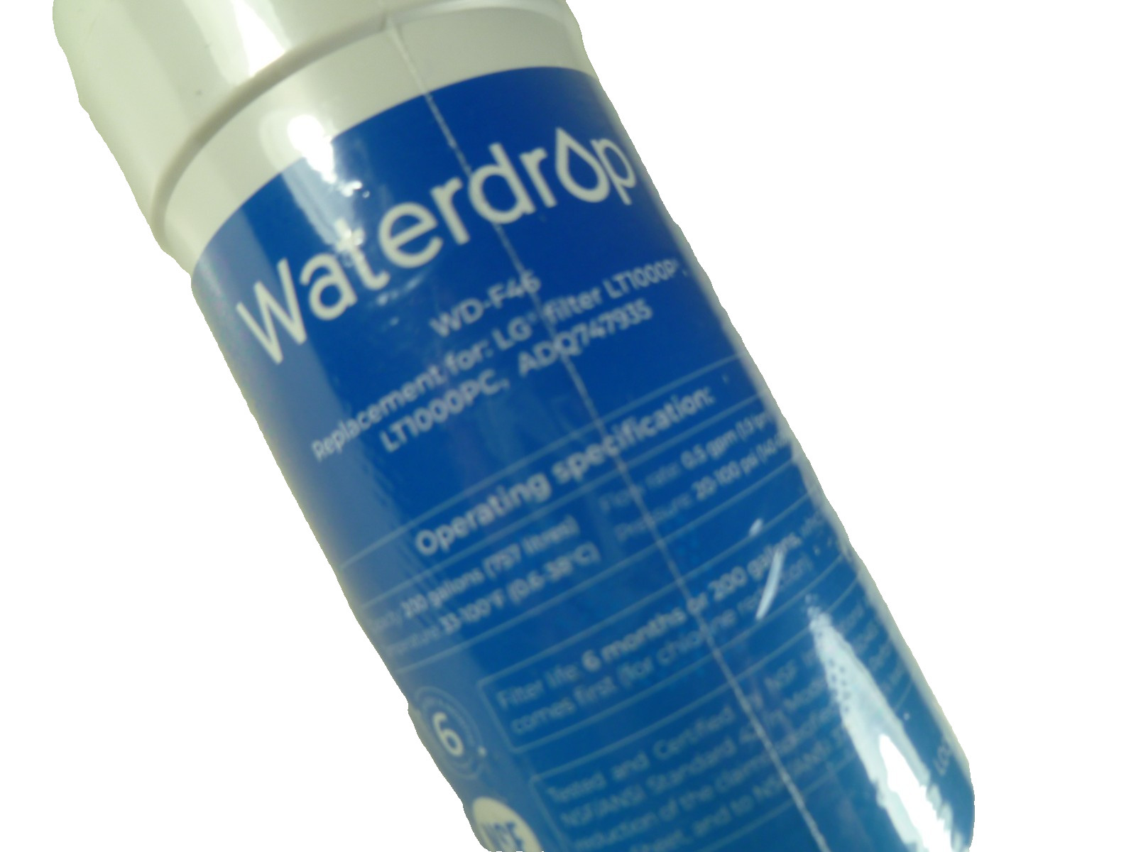Waterdrop LT1000PC ADQ747935 MDJ64844601 Refrigerator Water Filter WD-F46 Sealed