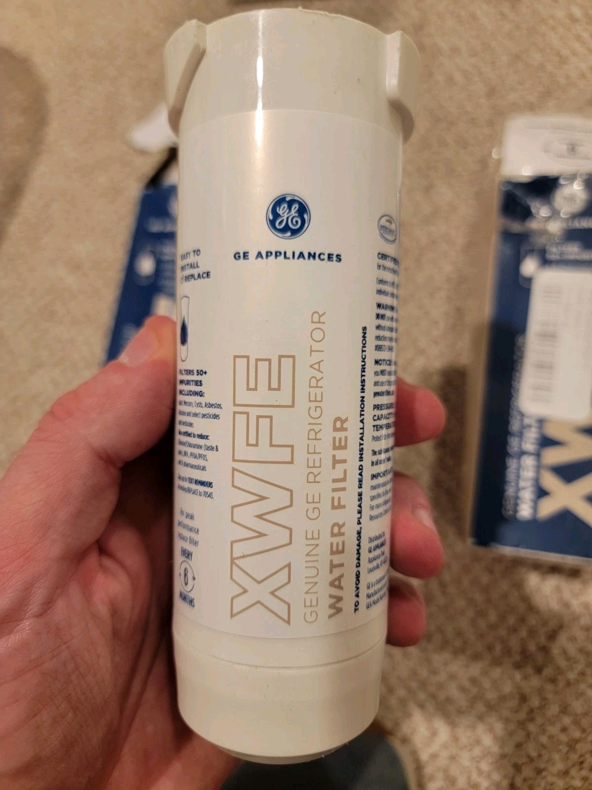 2 PACK GE XWFE Replacment Refrigerator Water Filter Without Chip READ