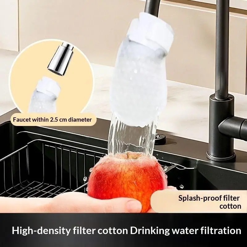 50PCS Cotton Filter Bag For Faucet, DIY Faucet Filter Cotton Bags Water Filters