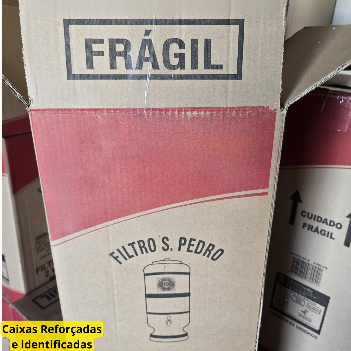 Filtro de barro 12 Litros (6+6) Completo com duas Velas Tripla Ação- São Pedro