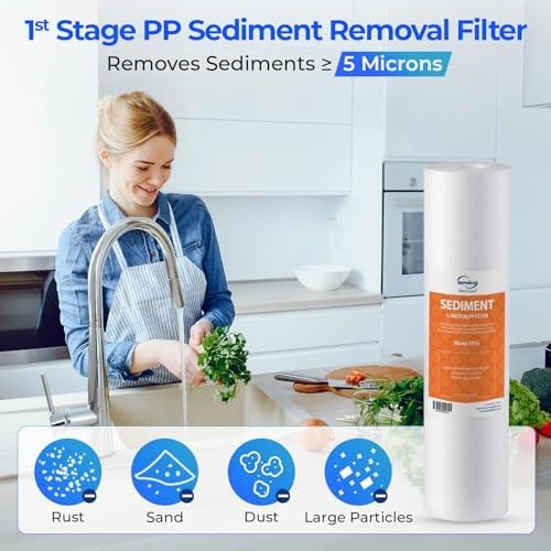 iSpring F9K NSF Certified 1-Year Reverse Osmosis Water Filter, Alkaline Remin…
