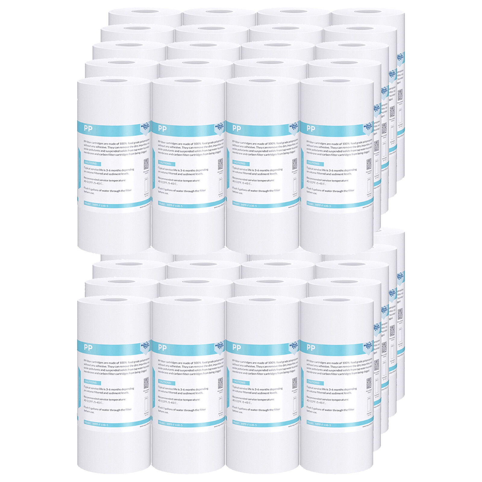 1-40 Pack 5 Micron 10″x4.5″ Big Blue Sediment Water Filter for GE SmartWater RO
