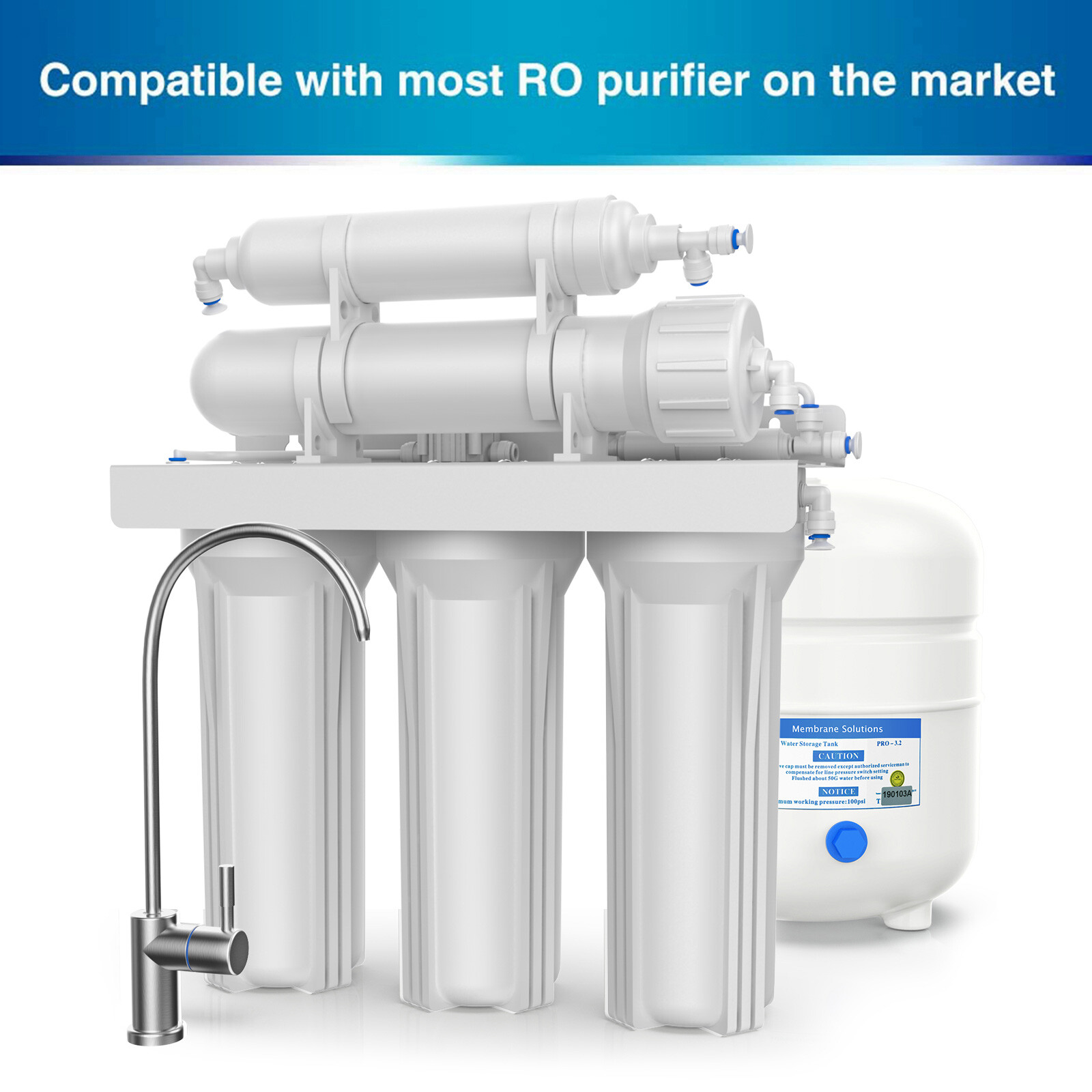 36 GPD RO Membrane Reverse Osmosis Water Filter Fit for Dow Filmtec TW30-1812-36