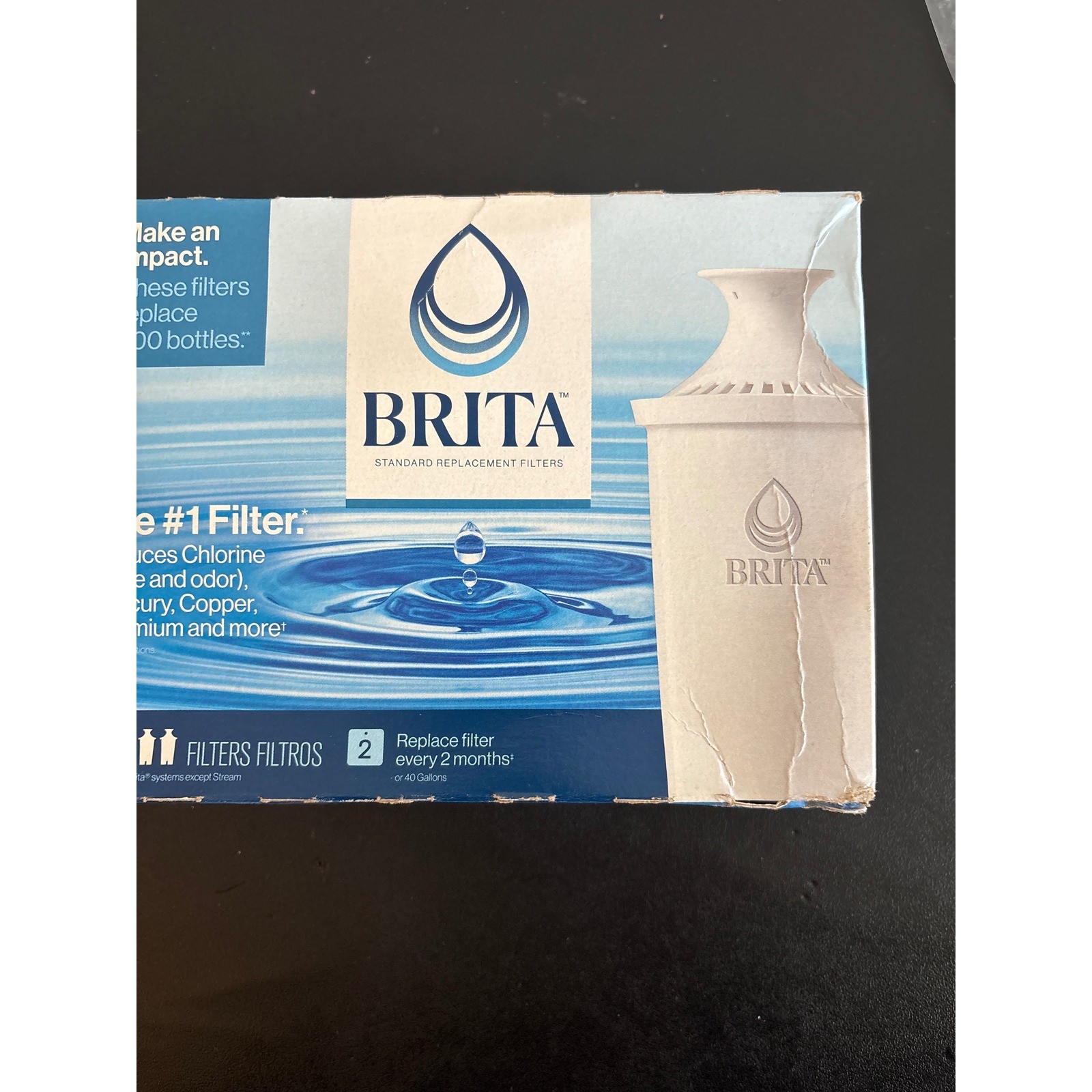 Brita Standard Water Filter Replacement Filters 2 Pack New Sealed
