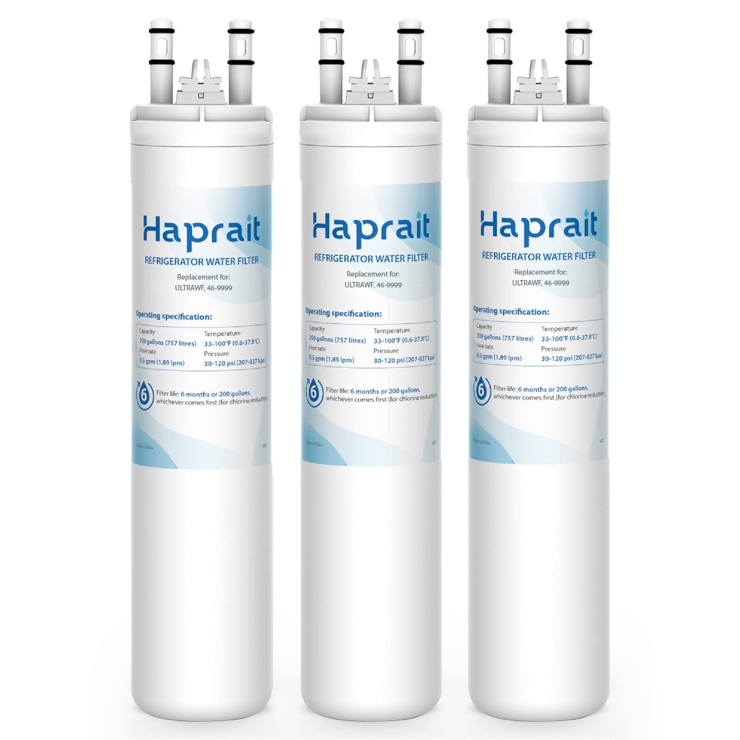 New 3 Pack Haprait HP005 Water Filter for Frigidaire ULTRAWF Pure Source Ultra