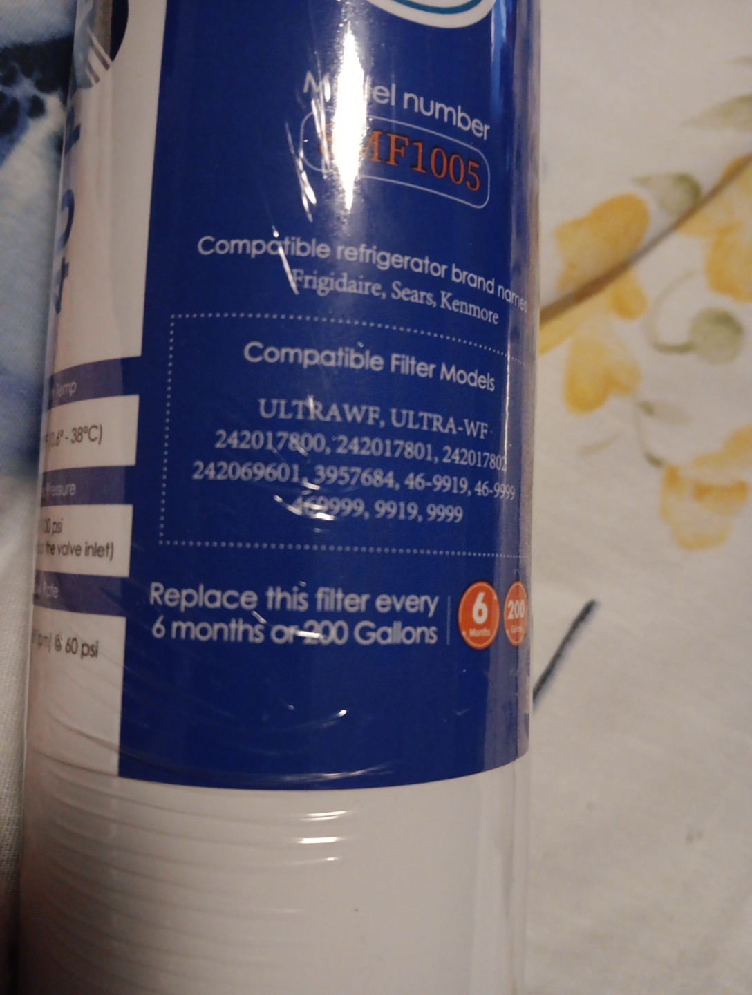 4U Pure Compatible Refrigerator Water Filter SMF 1005 / 200 Gallons / Sealed