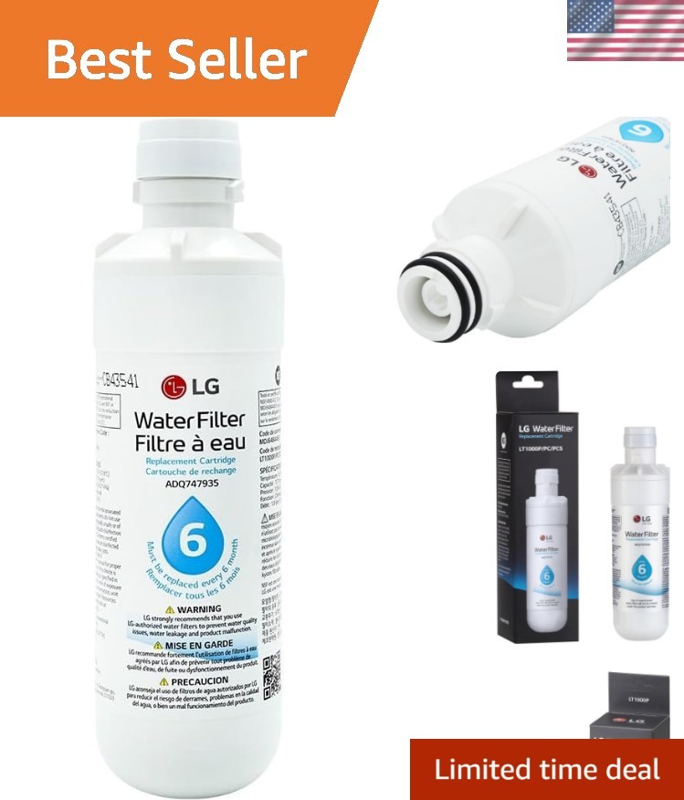 LG LT1000P Water Filter – 6 Life & 200 Gallons – NSF Certified, Compact
