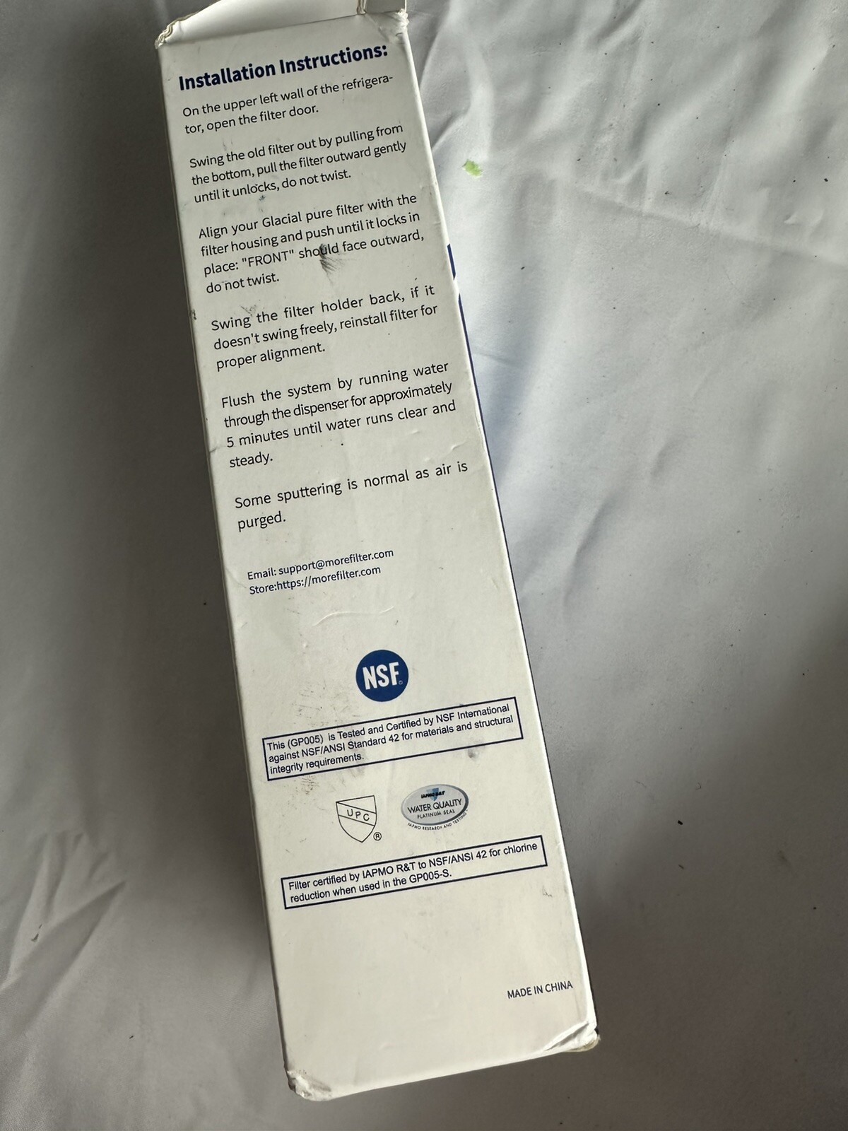Glacial Pure GP005 Refrigerator Water Filter Frigidaire Kenmore