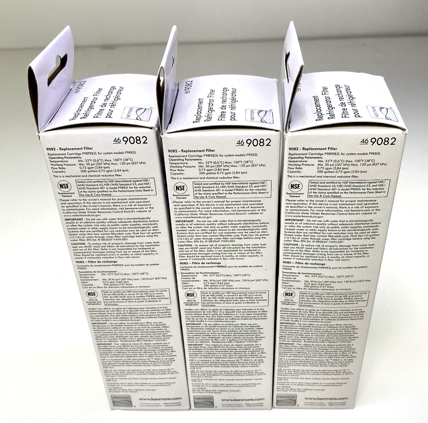 3- New, 9082 Replacement Refrigerator Filter Kenmore 46-9082,46-9903, Free Ship