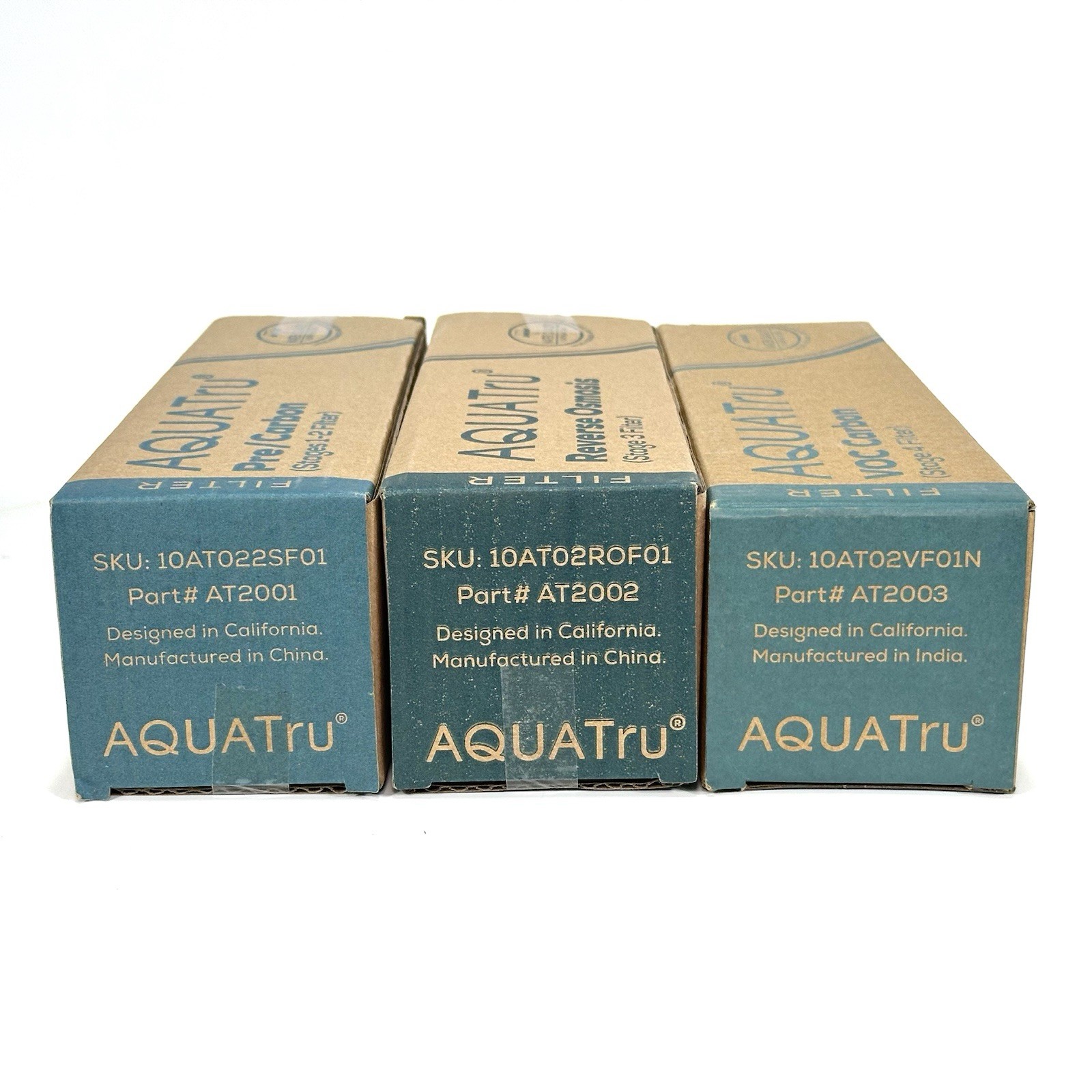 3 PACK – Aquatru Replacement water Filters Countertop Reverse Osmosis stages 1-4