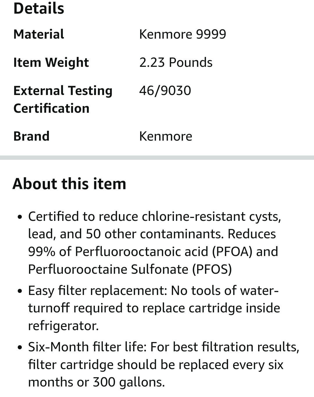 9083 Water Filter Replacement for Kenmore 46-9083 Water Filter 9030 (3 Pack)