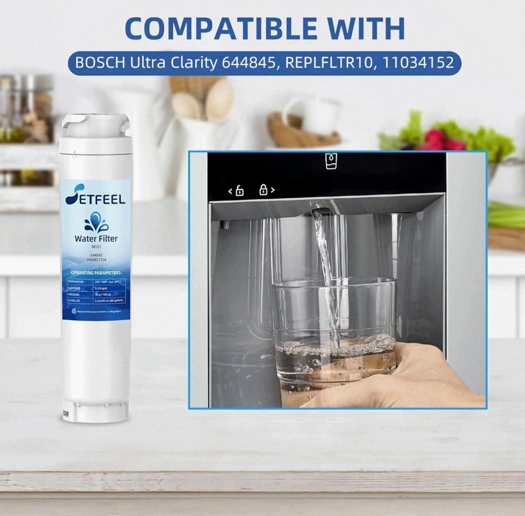 Water Filter Replacement Fit Bosch Thermador Ultra-Clarity, 3 Pack