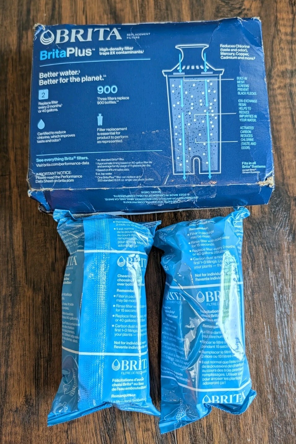 *2* Brita Plus Water Filter Bpa-free High-density Replacement Filter For Pitcher