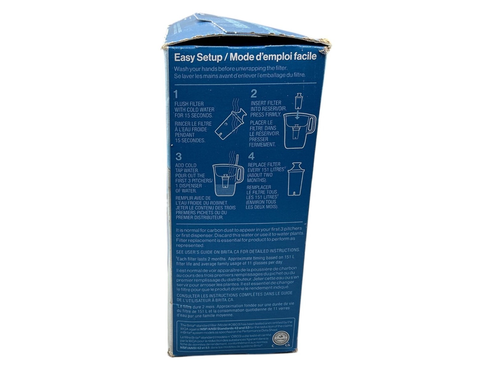 Brita Replacement Water Filters 3-Pack Reduces Chlorine Taste Lasts 2 months