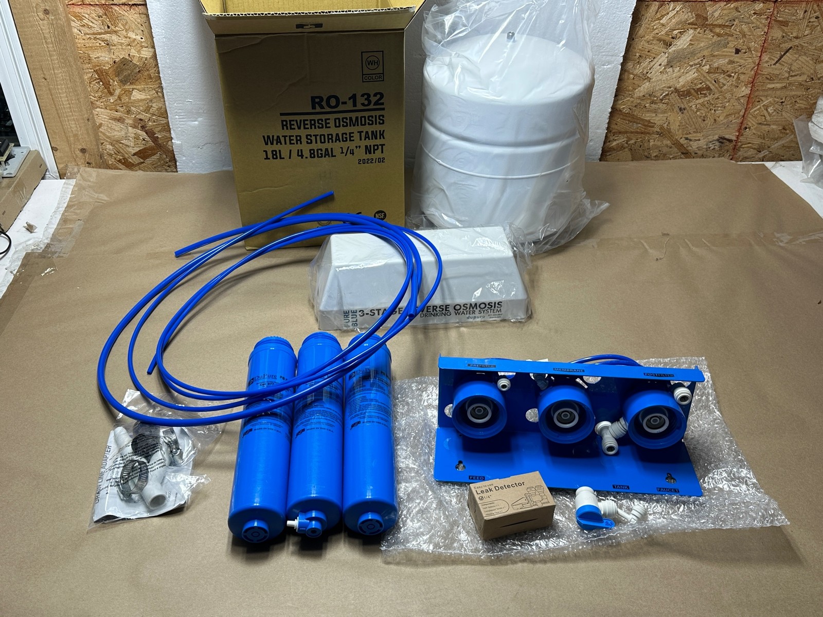 Pure Blue 3-Stage 1:1 80 GPD Certified Reverse Osmosis Water Filtration System