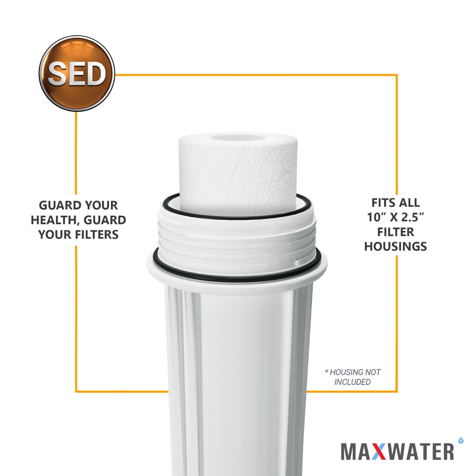 PP Sediment Water Filter 1 Micron 10″ x 2.5″ size 25 PACK by MaxWater