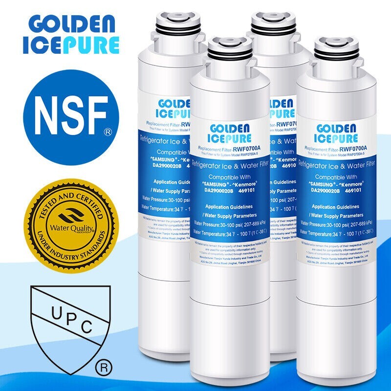 4 PACK Fit For Samsung DA29-00020B RF28HFEDTSR/AA RF28HMEDBBC/AA Water Filter