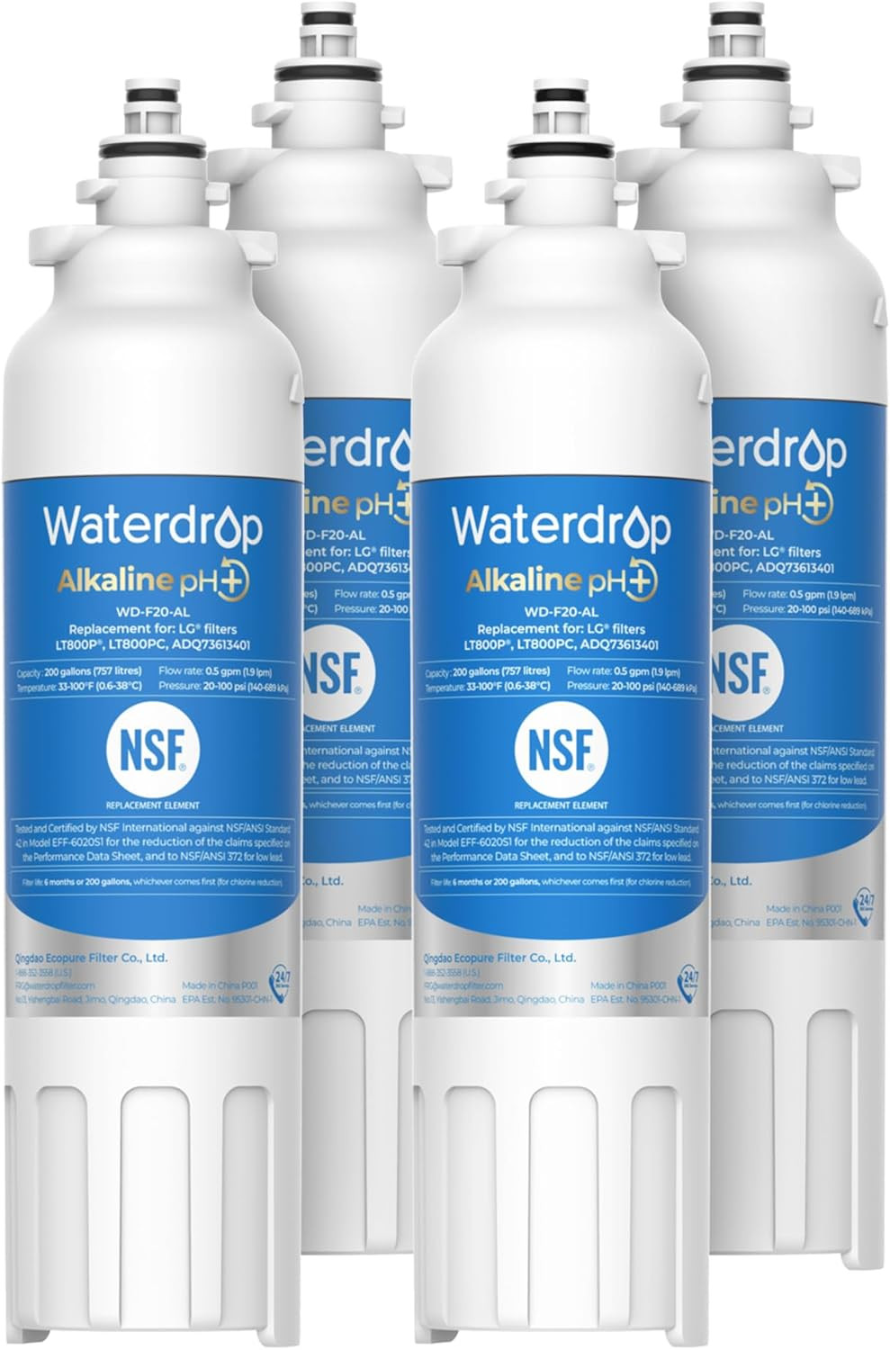 Refrigerator water filter replacement 3 pack compatible with multiple models