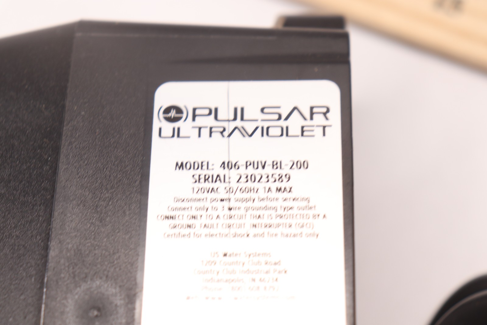 Pulsar Ultraviolet UV Light Drinking US Filter System 406-PUV-BL-200