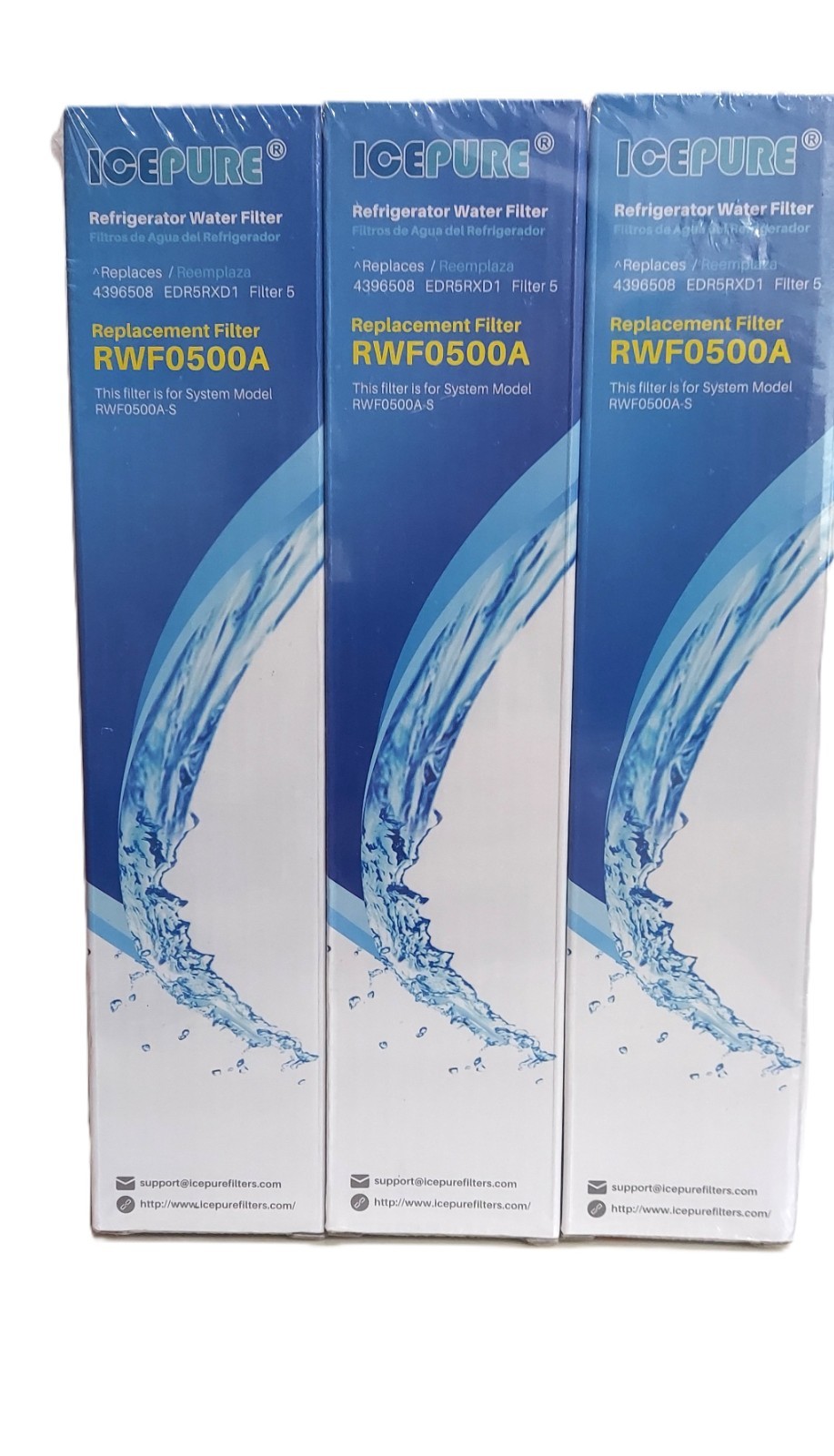 ICEPURE RWF0500A Refrigerator Water Filter Replace Everydrop Filter 5+ BPA free